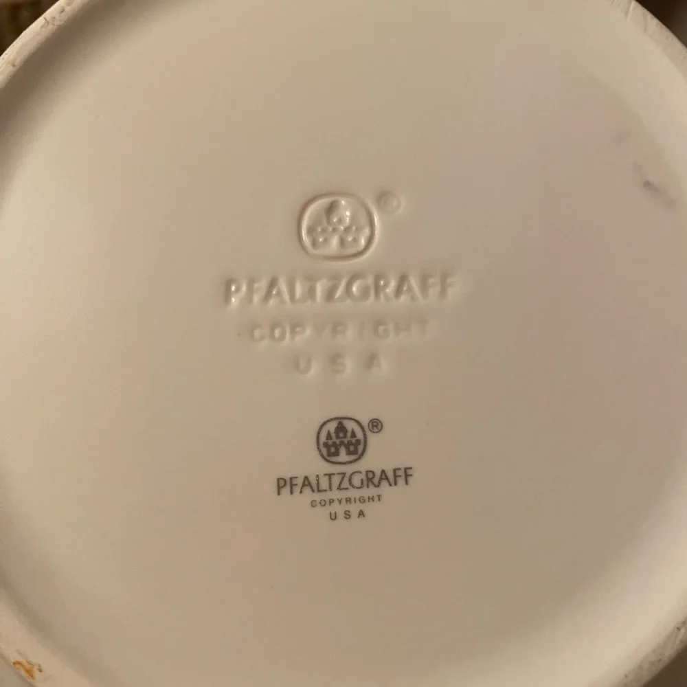 Vtg Pfaltzgraff Tea Rose Ruffled Scalloped Rim Vegetable Serving Bowl